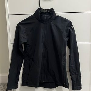 Under armor black fitted heat gear light jacket xs